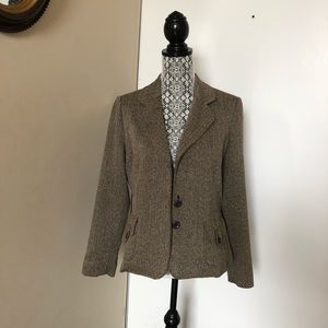 Vintage FMX Design Studio Brown Tweed Women's Blazer Suit Jacket